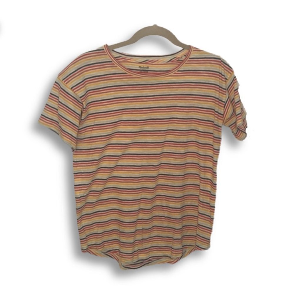 Madewell Rainbow Striped T Shirt Size Small